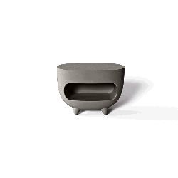 Comptoir bar multifonctionnel Splay gris argile, Slide Design, L130 x P70 x H98 cm