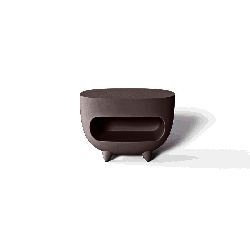Comptoir bar multifonctionnel Splay marron chocolat, Slide Design, L130 x P70 x H98 cm