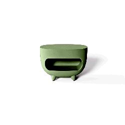 Comptoir bar multifonctionnel Splay vert sauge, Slide Design, L130 x P70 x H98 cm