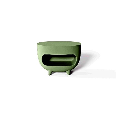 Comptoir bar multifonctionnel Splay vert sauge, Slide Design, L130 x P70 x H98 cm