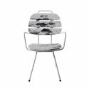 Chaise à lattes Ribs effet marbre, Slide Design, L57 x P61 x H90 cm