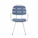 Chaise à lattes Ribs bleu poudré, Slide Design, L57 x P61 x H90 cm