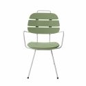 Chaise à lattes Ribs vert sauge, Slide Design, L57 x P61 x H90 cm
