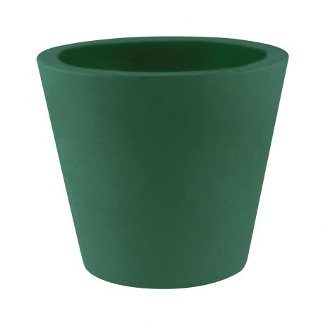 Grand pot Conique diamètre 120 x hauteur 104 cm, simple paroi, Vondom vert sapin