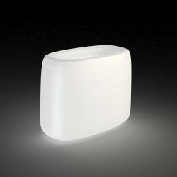 Jardinière haute design Organic lumineux Led blanc Vondom L 75 x P 37 x H 57cm