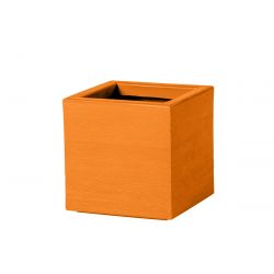 Pot de fleur carré Quadra, orange, Slide Design, L x 45, D x 45, H x46