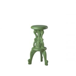Tabouret baroque Mister of Love vert sauge, Slide design, hauteur d\'assise 75 cm