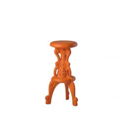 Tabouret baroque Mister of Love orange, Slide design, hauteur d\'assise 75 cm
