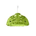 Lustre baroque Dame of Love vert citron, Slide design, D 100 x H 54 cm