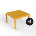 Set de 4 tables basses Lounges Spritz,Vondom jaune moutarde, 45x45xH28cm