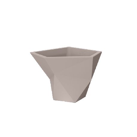 Pot géométrique Moyen Faz taupe, Vondom, 97x93xH75 cm
