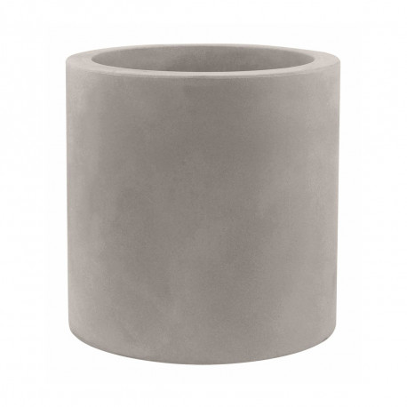 Grand pot Cylindrique taupe, simple paroi, Vondom, Diamètre 80 x Hauteur 80 cm