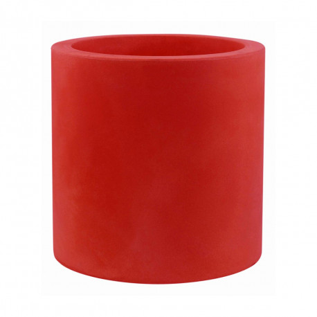 Grand pot Cylindrique rouge, simple paroi, Vondom, Diamètre 80 x Hauteur 80 cm