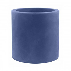 Grand pot Cylindrique bleu marine, double paroi, Vondom, Diamètre 80 x Hauteur 80 cm