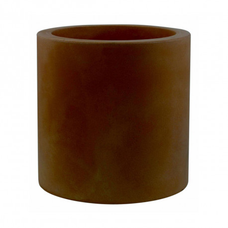 Grand pot Cylindrique bronze, simple paroi, Vondom, Diamètre 80 x Hauteur 80 cm