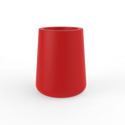 Pot de fleur cylindrique Ulm simple paroi, rouge, Vondom, 49x49x60 cm