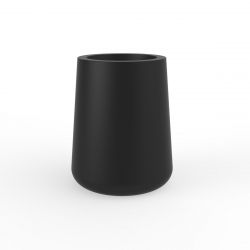 Pot de fleur cylindrique Ulm simple paroi, noir, Vondom, 49x49x60 cm