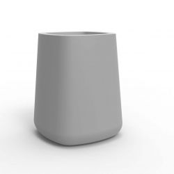 Pot carré Ulm simple paroi, gris argent, Vondom, 61x61x75 cm