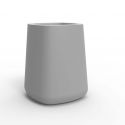 Pot carré Ulm simple paroi, gris argent, Vondom, 61x61x75 cm