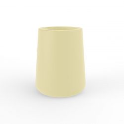 Pot de fleur cylindrique Ulm simple paroi, crème, Vondom, 49x49x60 cm