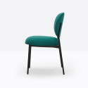 Lot de 2 chaises Blume 2950, structure noir, tissu vert foncé, Pedrali, H81xL53