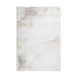 Tapis fausse fourrure blanc argenté Vidia Pôdevache 160 x 230 cm