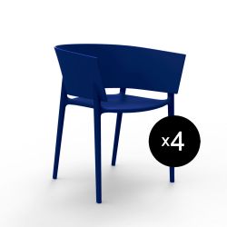 Set de 4 fauteuils Africa, Vondom Navy