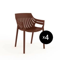 Lot de 4 fauteuils Spritz, Vondom bronze