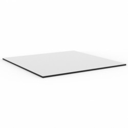 Plateau de table carré Mari-Sol ,Vondom blanc,bordure noir 59x59 cm