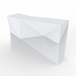 Banque d\'accueil Origami, élément droit, Proselec blanc Mat