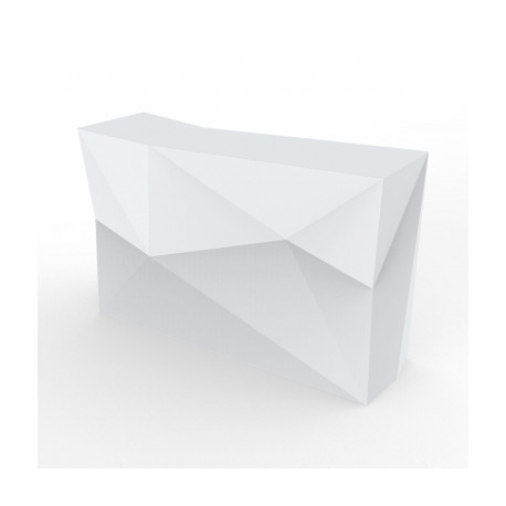 Banque d'accueil Origami, élément droit, Proselec blanc Mat