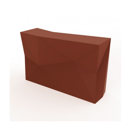 Banque d'accueil Origami, élément droit, Proselec bronze Mat