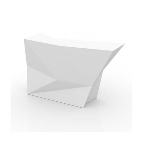 Banque d'accueil Origami, élément lateral, Proselec blanc Laqué
