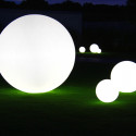 Lampe d'extérieur Globo Out , Slide Design blanc Diamètre 30 cm