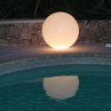 Lampe d'extérieur Globo Out , Slide Design blanc Diamètre 50 cm
