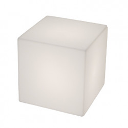 Tables lumineuse Cubo Out, Slide Design blanc 75 cm