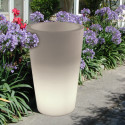 Grand X-pot lumineux, Slide Design blanc Hauteur 135 cm