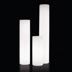 Colonne lumineuse Fluo In, Slide Design blanc, Hauteur 40 cm