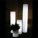 Colonne lumineuse Fluo In, Slide Design blanc, Hauteur 130 cm