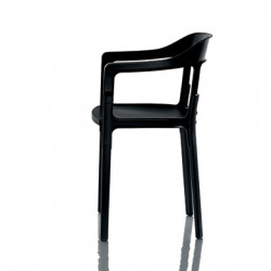 Chaise design Steelwood Magis noir