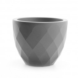 Pot Vases S, Vondom gris acier avec réserve d'eau