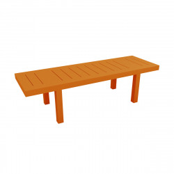 Table rectangulaire Jut L280cm, Vondom orange