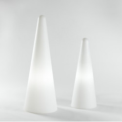 Cône lumineux Cono In Slide design blanc Hauteur 150 cm