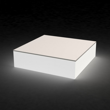 Table basse lumineuse Quadrat, Vondom blanc Petit modèle