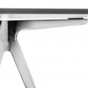 Baguette, grande table à manger design, Magis verre blanc 160x85 cm