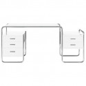 Bureau design S285, 2 blocs 5 tiroirs, Thonet blanc laqué, structure chrome
