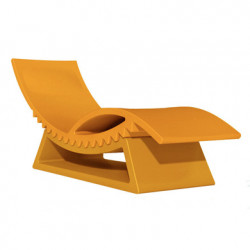 Chaise longue et table basse Tic Tac, Slide Design orange