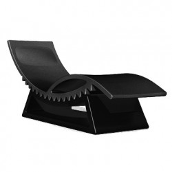 Chaise longue et table basse Tic Tac, Slide Design noir
