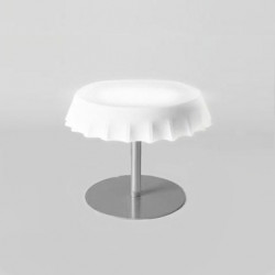 Fizzz, table basse lumineuse, slide design blanc