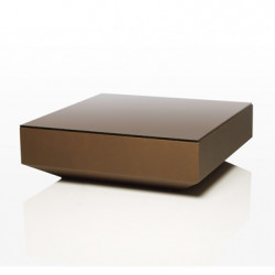 Table basse design carrée Vela, Vondom bronze